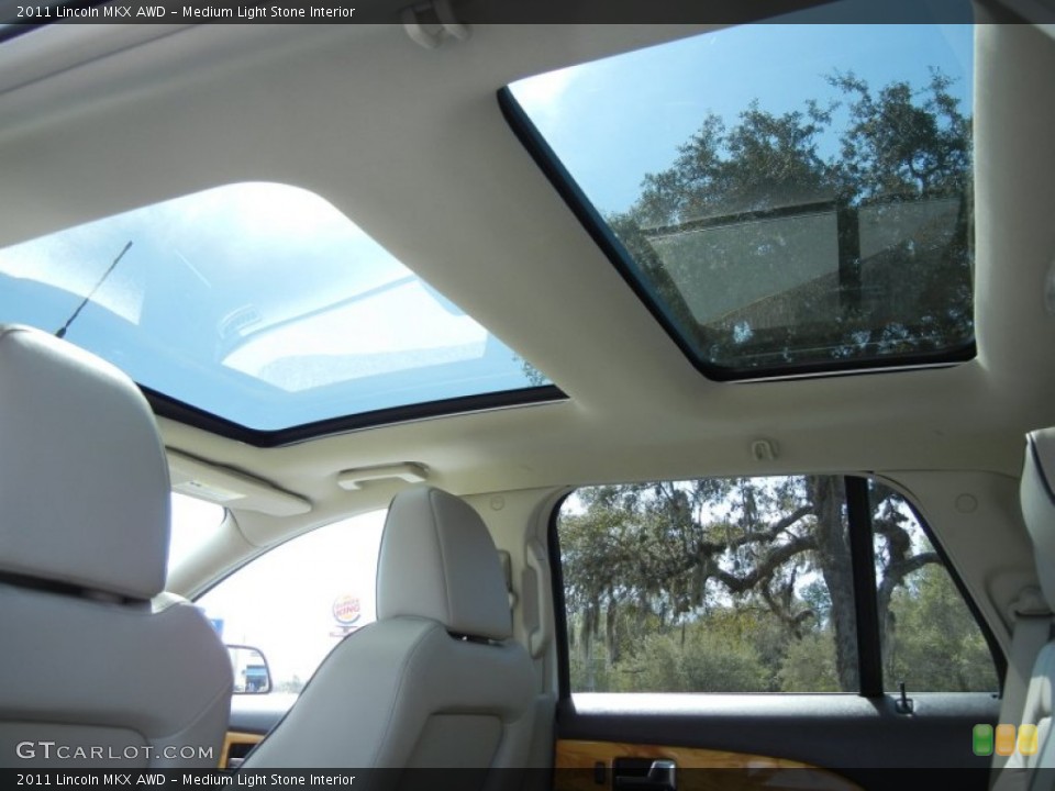 Medium Light Stone Interior Sunroof for the 2011 Lincoln MKX AWD #77580361