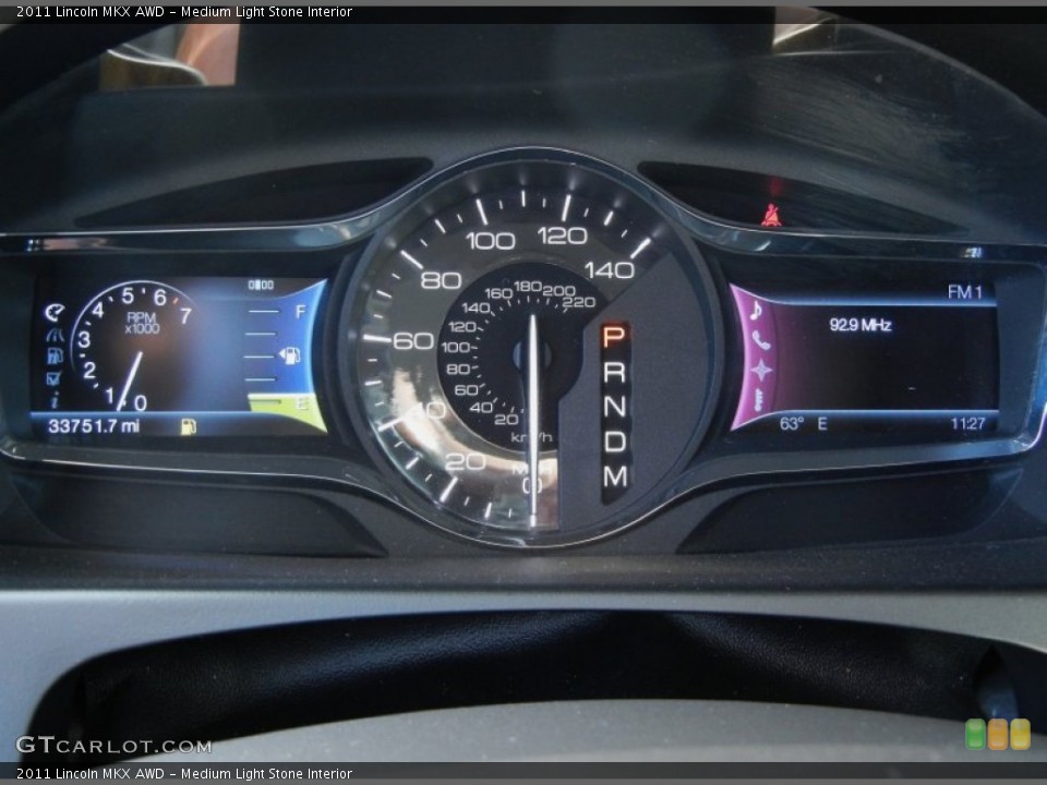 Medium Light Stone Interior Gauges for the 2011 Lincoln MKX AWD #77580405