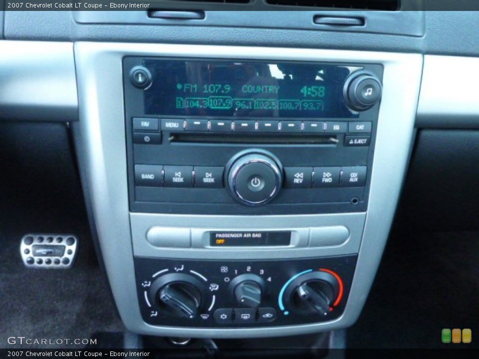 Ebony Interior Controls for the 2007 Chevrolet Cobalt LT Coupe #77581374
