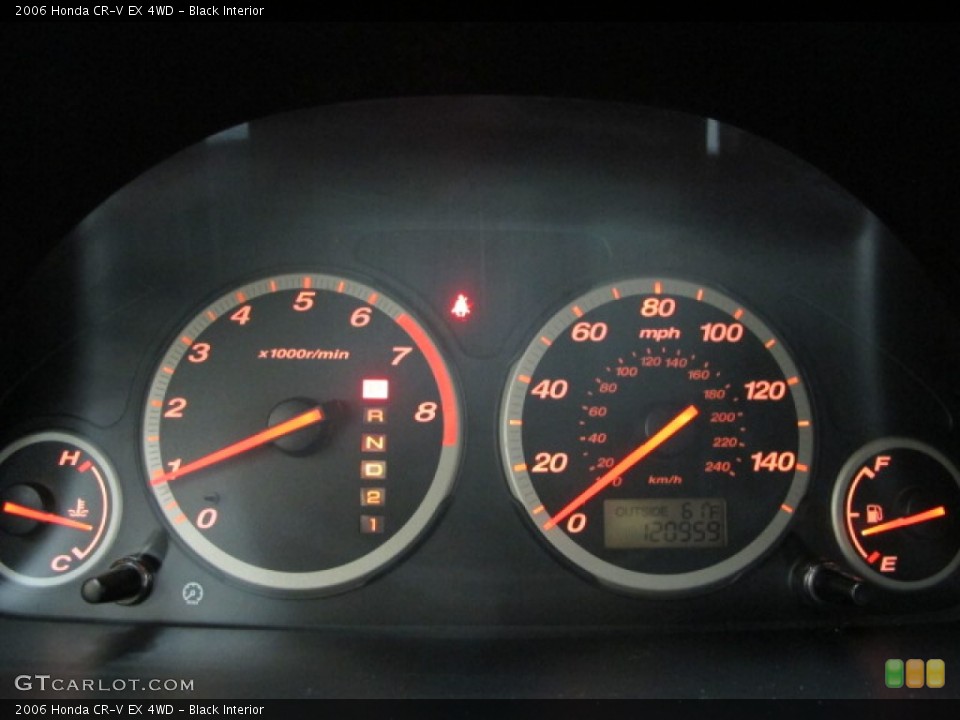 Black Interior Gauges for the 2006 Honda CR-V EX 4WD #77582235