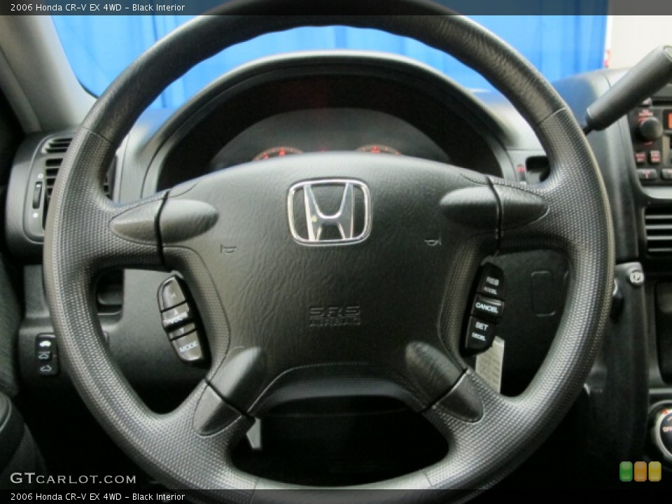Black Interior Steering Wheel for the 2006 Honda CR-V EX 4WD #77582332