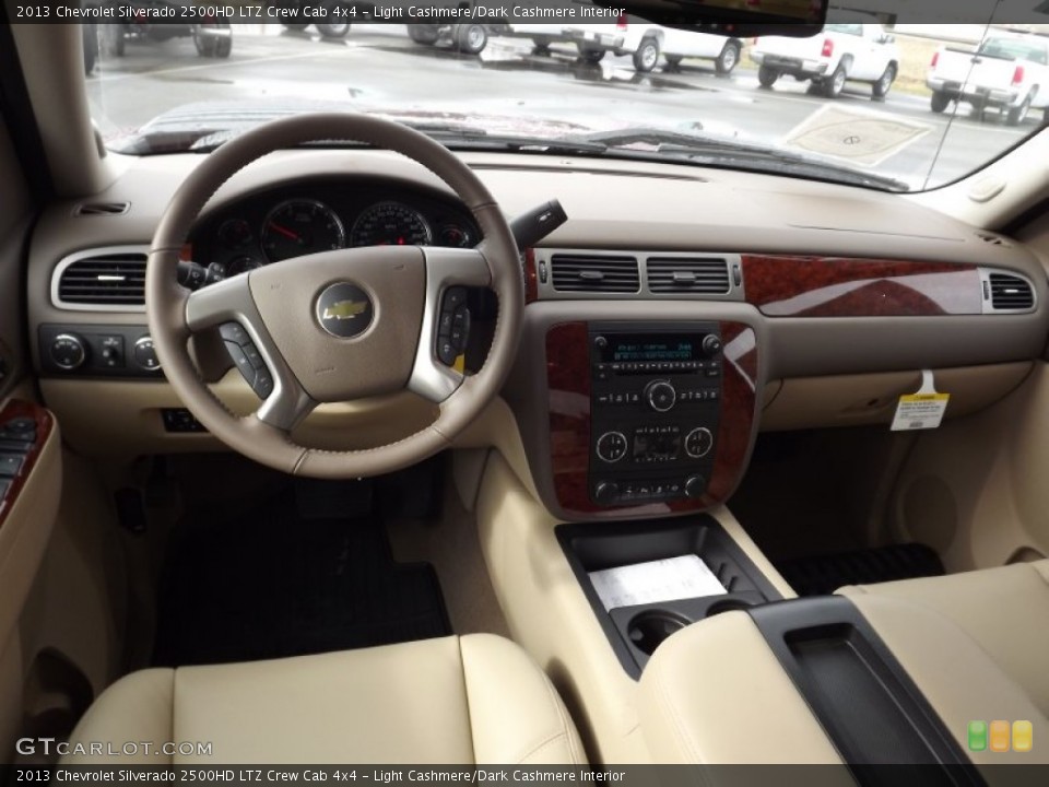 Light Cashmere/Dark Cashmere Interior Dashboard for the 2013 Chevrolet Silverado 2500HD LTZ Crew Cab 4x4 #77583660