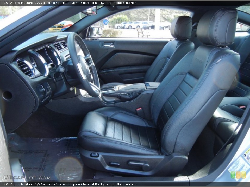 Charcoal Black/Carbon Black Interior Front Seat for the 2012 Ford Mustang C/S California Special Coupe #77584074