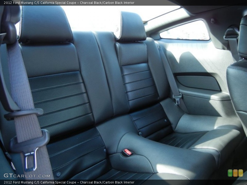 Charcoal Black/Carbon Black Interior Rear Seat for the 2012 Ford Mustang C/S California Special Coupe #77584146