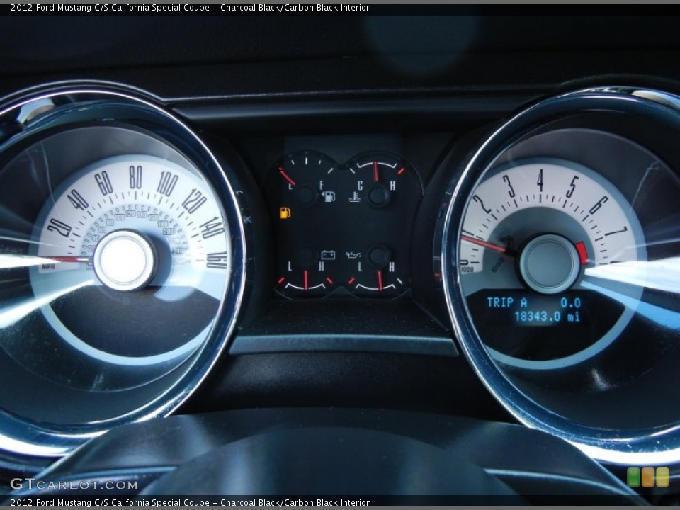 Charcoal Black/Carbon Black Interior Gauges for the 2012 Ford Mustang C/S California Special Coupe #77584276