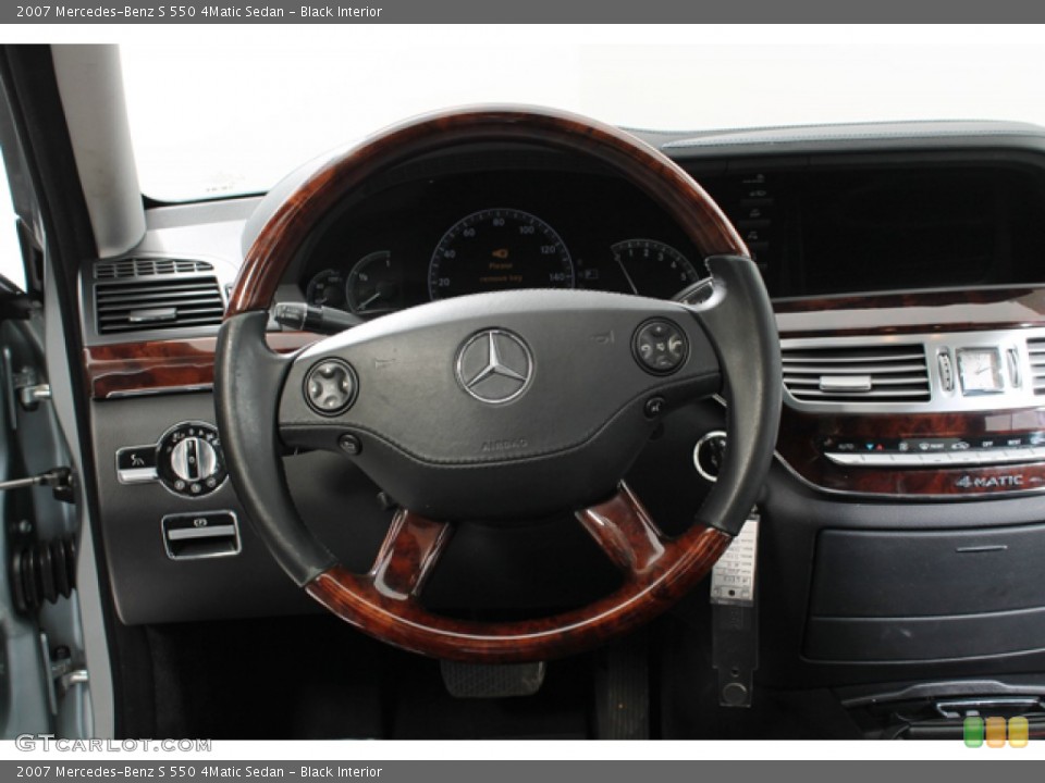 Black Interior Steering Wheel for the 2007 Mercedes-Benz S 550 4Matic Sedan #77584345
