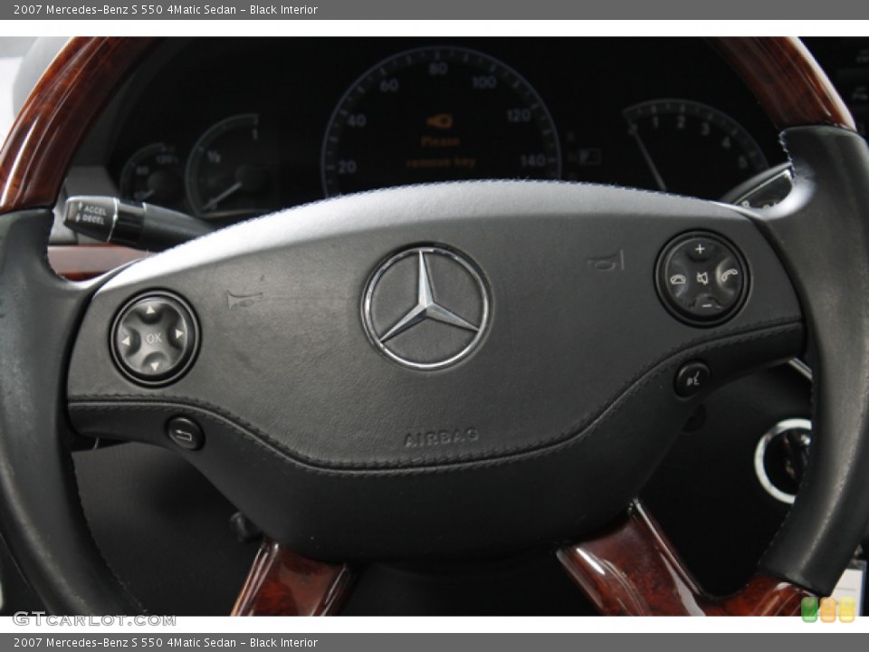 Black Interior Steering Wheel for the 2007 Mercedes-Benz S 550 4Matic Sedan #77584374