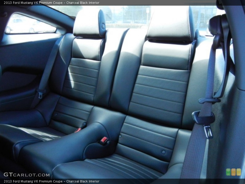 Charcoal Black Interior Rear Seat for the 2013 Ford Mustang V6 Premium Coupe #77584915