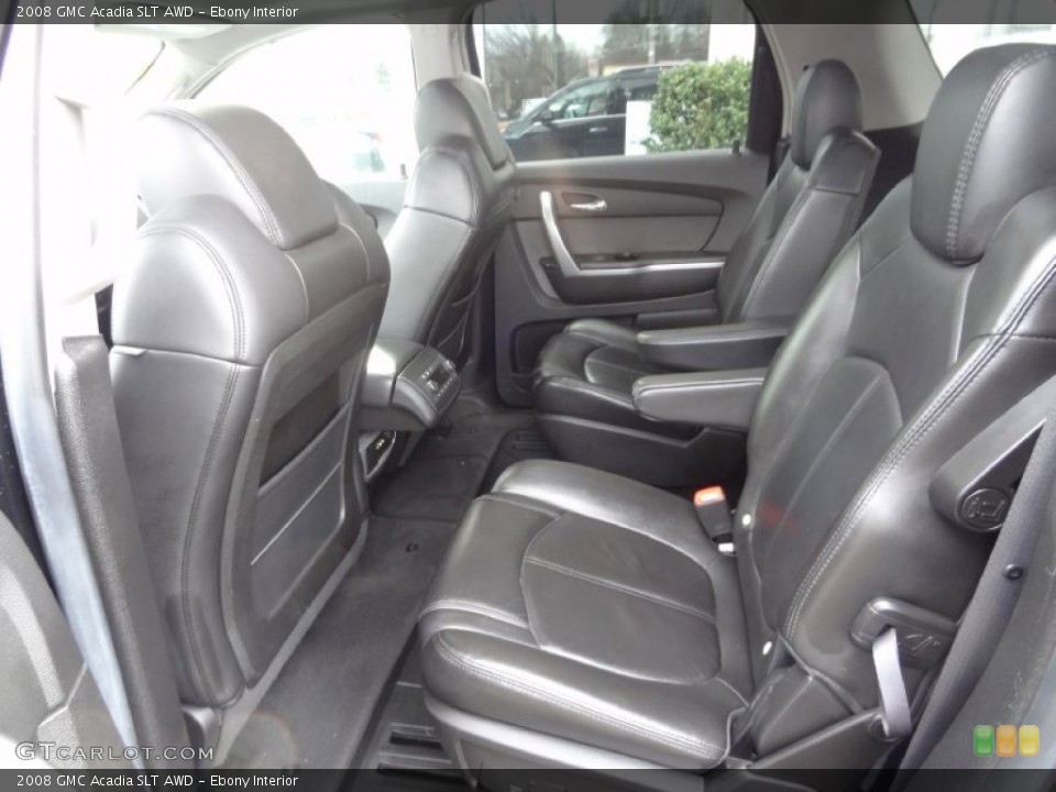 Ebony Interior Rear Seat for the 2008 GMC Acadia SLT AWD #77585295