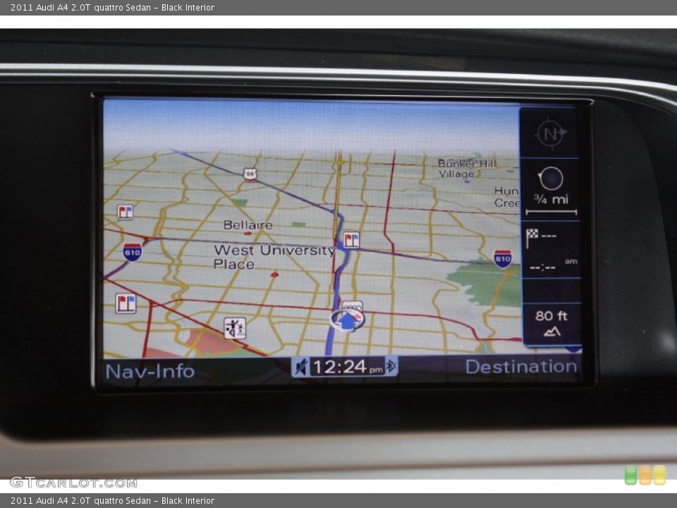 Black Interior Navigation for the 2011 Audi A4 2.0T quattro Sedan #77585747