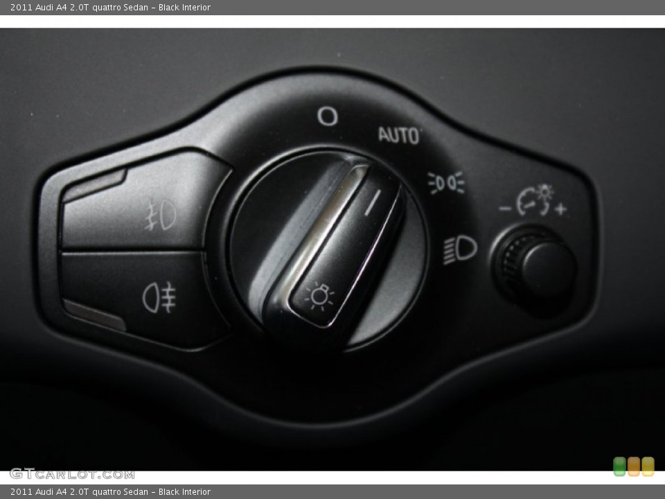 Black Interior Controls for the 2011 Audi A4 2.0T quattro Sedan #77585901