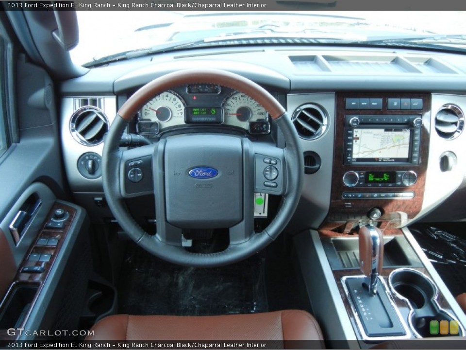 King Ranch Charcoal Black/Chaparral Leather Interior Dashboard for the 2013 Ford Expedition EL King Ranch #77587329