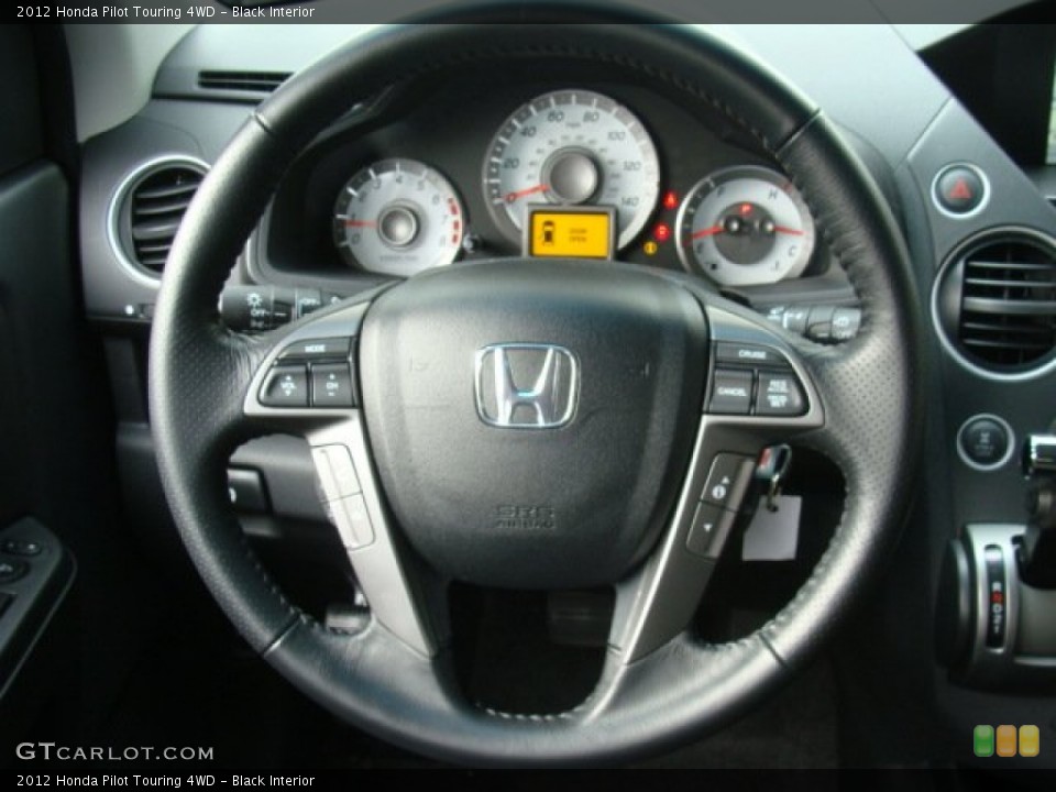 Black Interior Steering Wheel for the 2012 Honda Pilot Touring 4WD #77588192