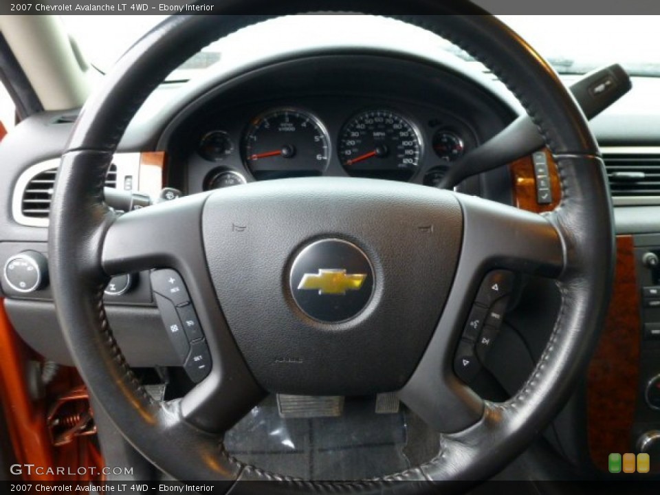 Ebony Interior Steering Wheel for the 2007 Chevrolet Avalanche LT 4WD #77588433