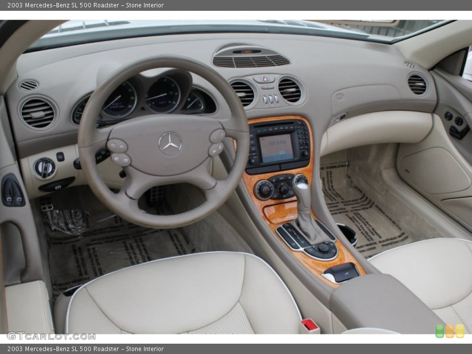Stone Interior Prime Interior for the 2003 Mercedes-Benz SL 500 Roadster #77589546