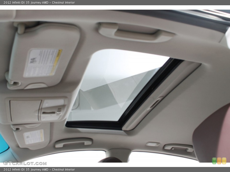 Chestnut Interior Sunroof for the 2012 Infiniti EX 35 Journey AWD #77590272