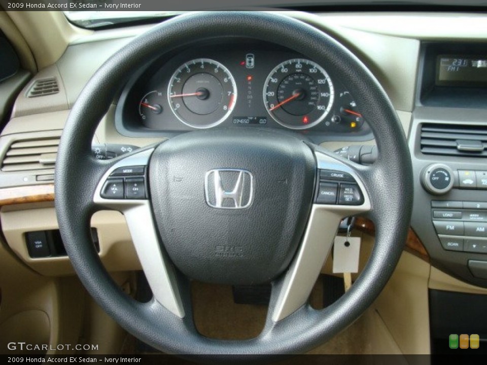 Ivory Interior Steering Wheel for the 2009 Honda Accord EX Sedan #77590332
