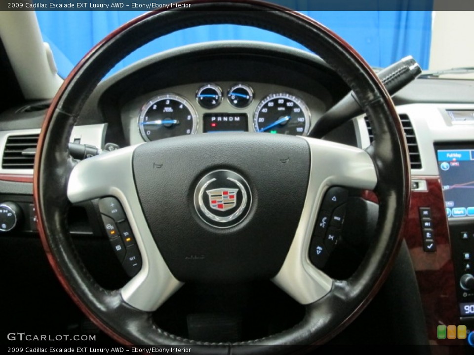 Ebony/Ebony Interior Steering Wheel for the 2009 Cadillac Escalade EXT Luxury AWD #77590852