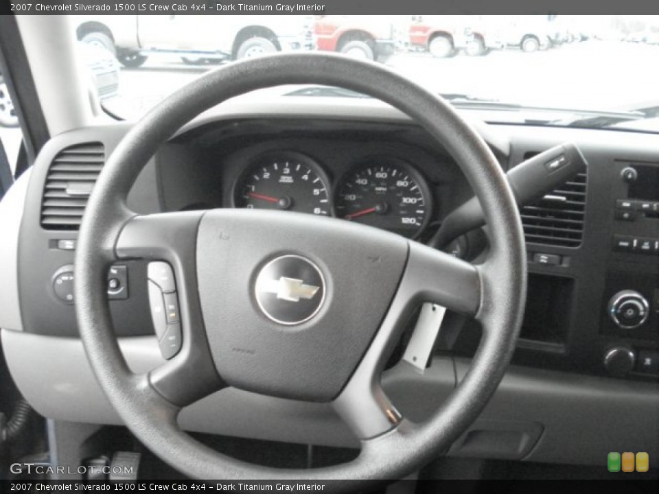 Dark Titanium Gray Interior Steering Wheel for the 2007 Chevrolet Silverado 1500 LS Crew Cab 4x4 #77590878