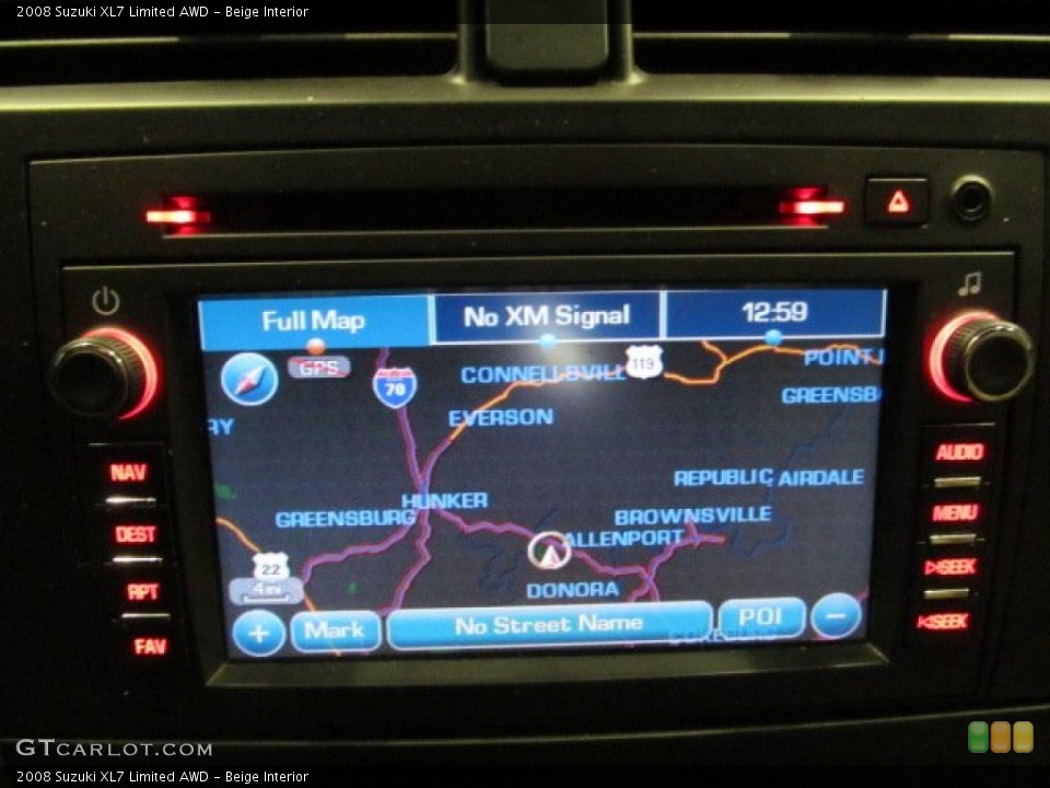 Beige Interior Navigation for the 2008 Suzuki XL7 Limited AWD #77591423