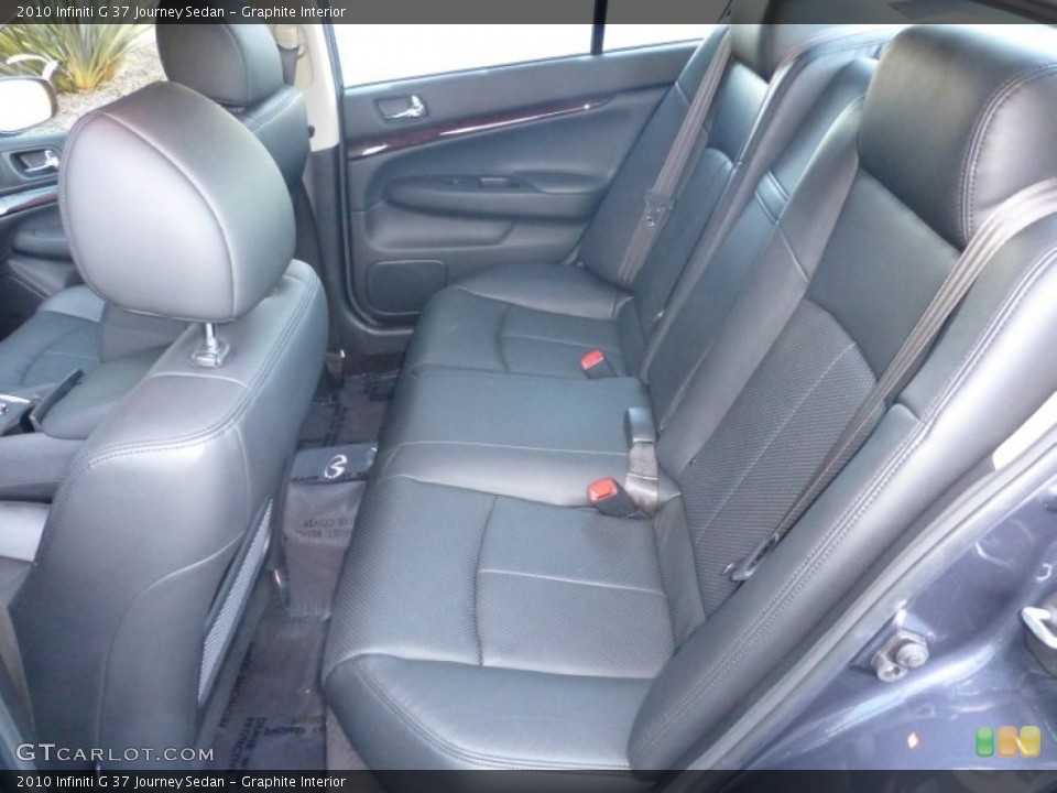 Graphite Interior Rear Seat for the 2010 Infiniti G 37 Journey Sedan #77592445
