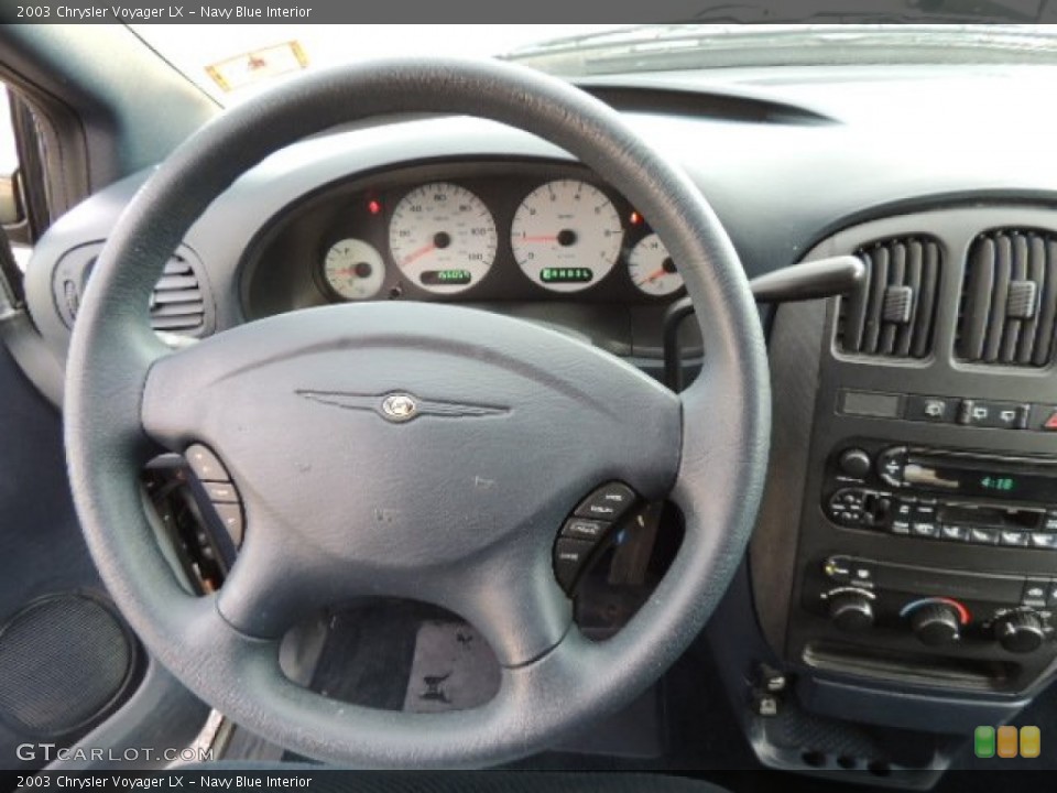 Navy Blue Interior Steering Wheel for the 2003 Chrysler Voyager LX #77592666