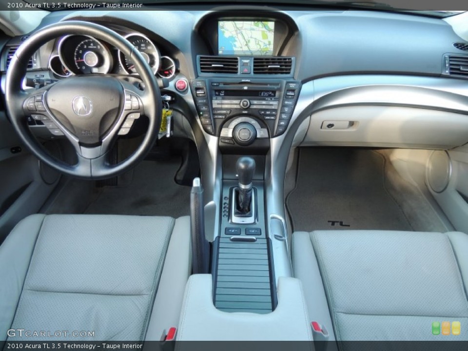 Taupe Interior Dashboard for the 2010 Acura TL 3.5 Technology #77592924