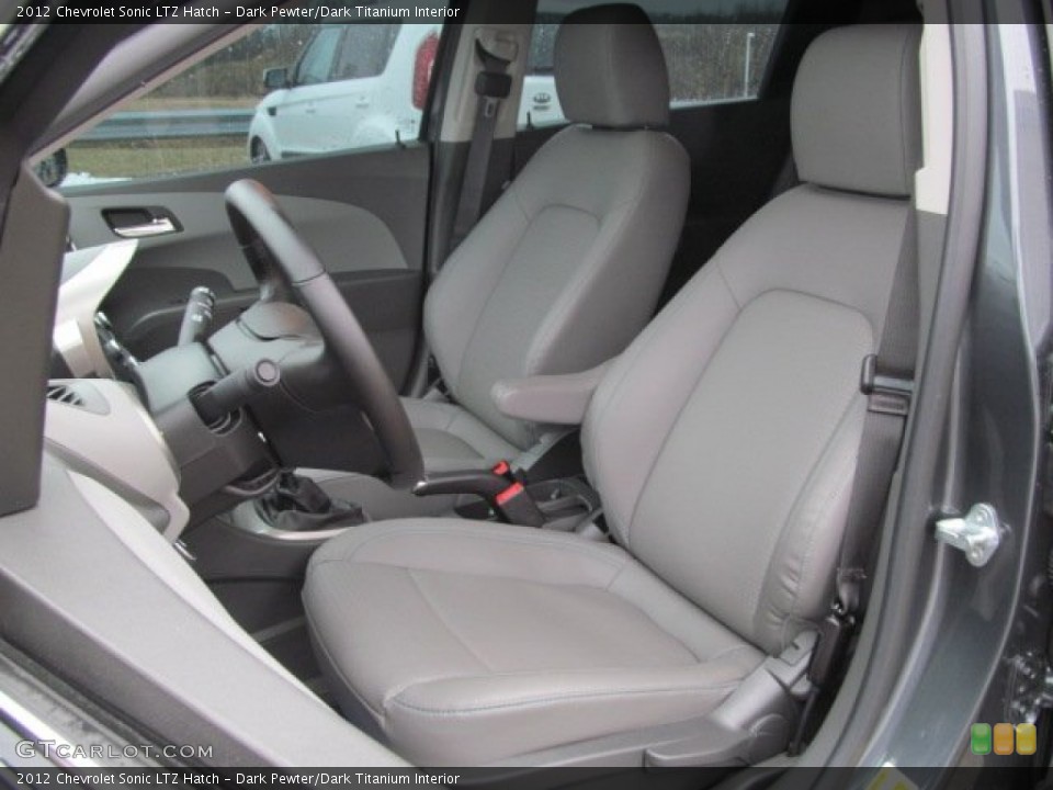 Dark Pewter/Dark Titanium Interior Front Seat for the 2012 Chevrolet Sonic LTZ Hatch #77592997