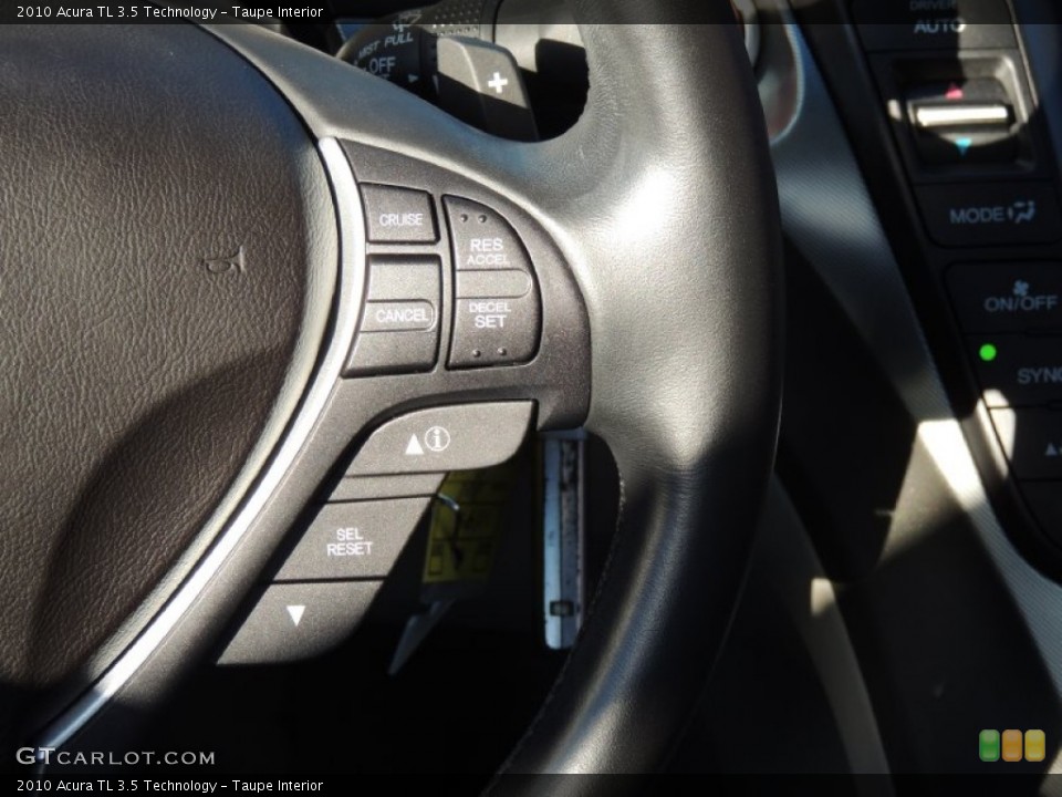Taupe Interior Controls for the 2010 Acura TL 3.5 Technology #77593005