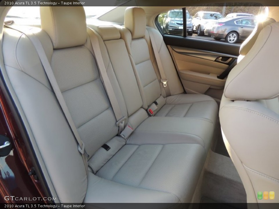 Taupe Interior Rear Seat for the 2010 Acura TL 3.5 Technology #77593126