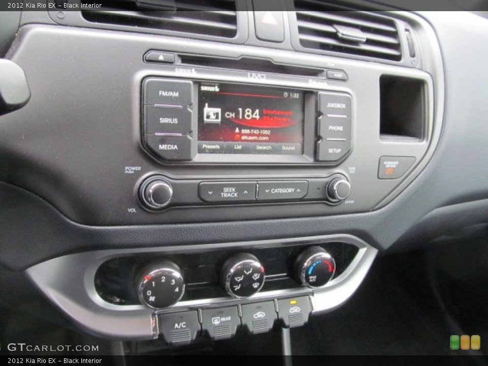 Black Interior Controls for the 2012 Kia Rio EX #77593563