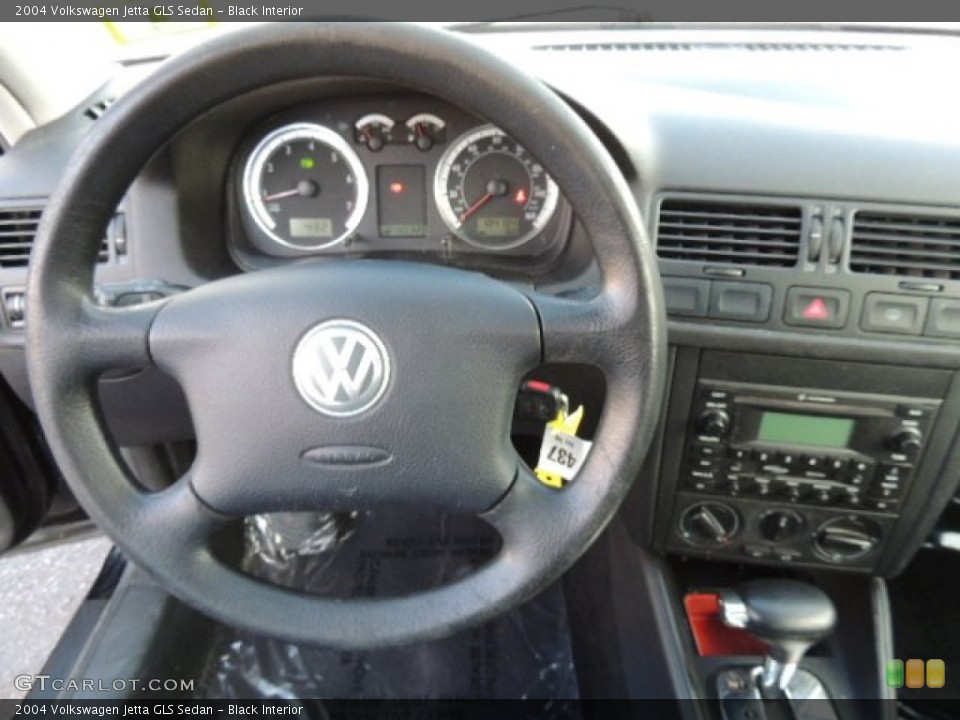 Black Interior Steering Wheel for the 2004 Volkswagen Jetta GLS Sedan #77594105