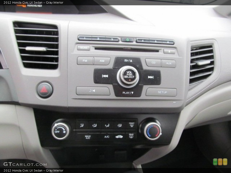 Gray Interior Controls for the 2012 Honda Civic LX Sedan #77594280