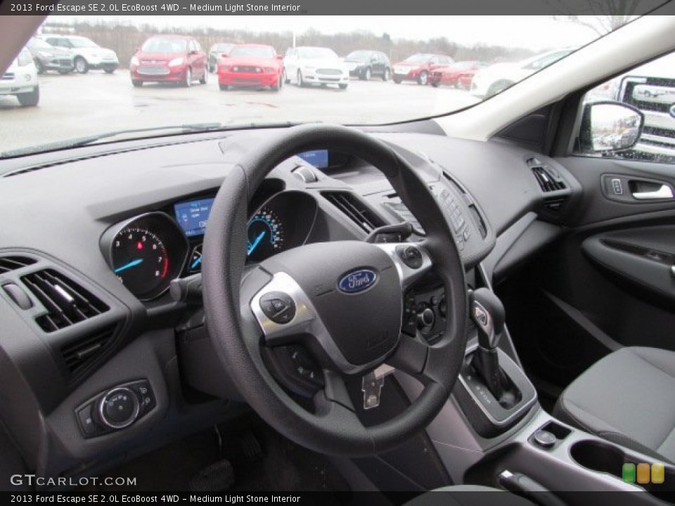 Medium Light Stone Interior Dashboard for the 2013 Ford Escape SE 2.0L EcoBoost 4WD #77595155