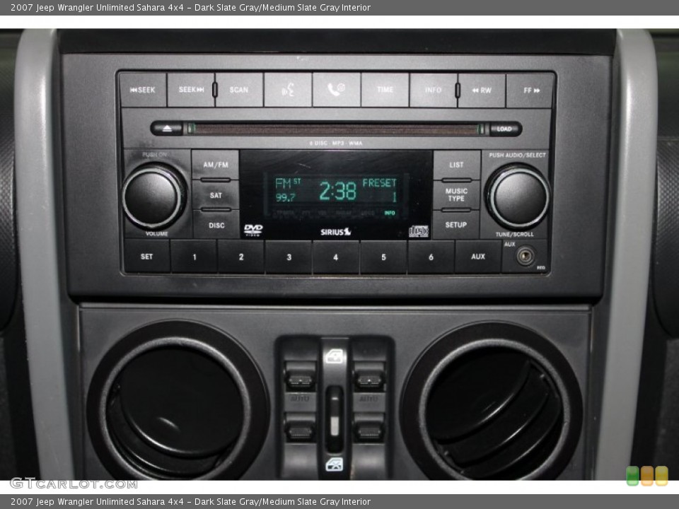Dark Slate Gray/Medium Slate Gray Interior Audio System for the 2007 Jeep Wrangler Unlimited Sahara 4x4 #77595289