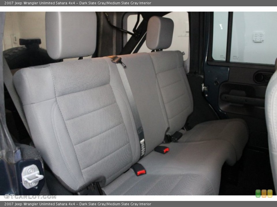 Dark Slate Gray/Medium Slate Gray Interior Rear Seat for the 2007 Jeep Wrangler Unlimited Sahara 4x4 #77595429