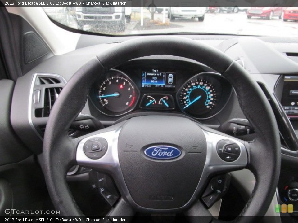 Charcoal Black Interior Steering Wheel for the 2013 Ford Escape SEL 2.0L EcoBoost 4WD #77596359