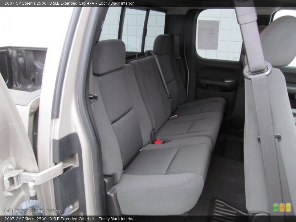 Ebony Black Interior Rear Seat for the 2007 GMC Sierra 2500HD SLE Extended Cab 4x4 #77596543