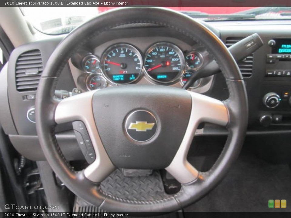 Ebony Interior Steering Wheel for the 2010 Chevrolet Silverado 1500 LT Extended Cab 4x4 #77596797