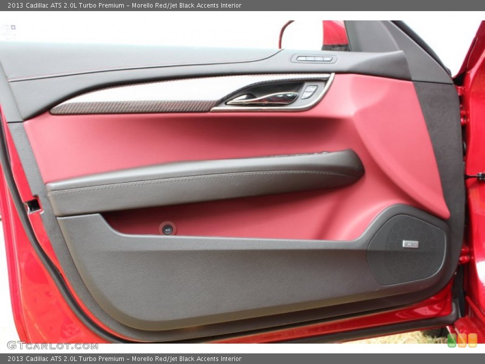 Morello Red/Jet Black Accents Interior Door Panel for the 2013 Cadillac ATS 2.0L Turbo Premium #77597157