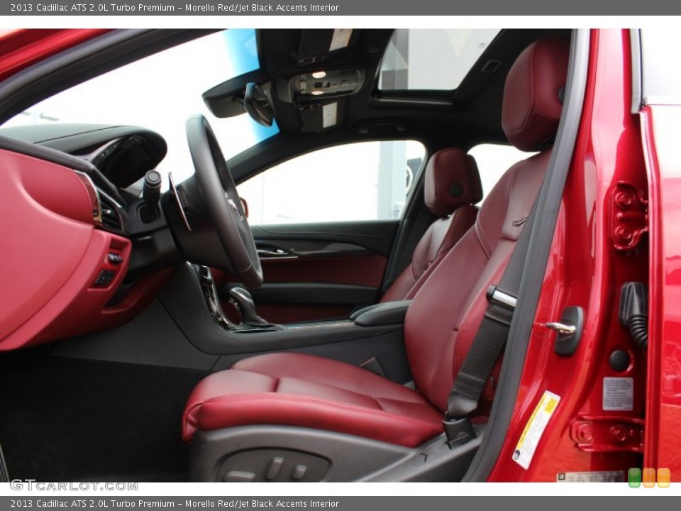 Morello Red/Jet Black Accents Interior Front Seat for the 2013 Cadillac ATS 2.0L Turbo Premium #77597181