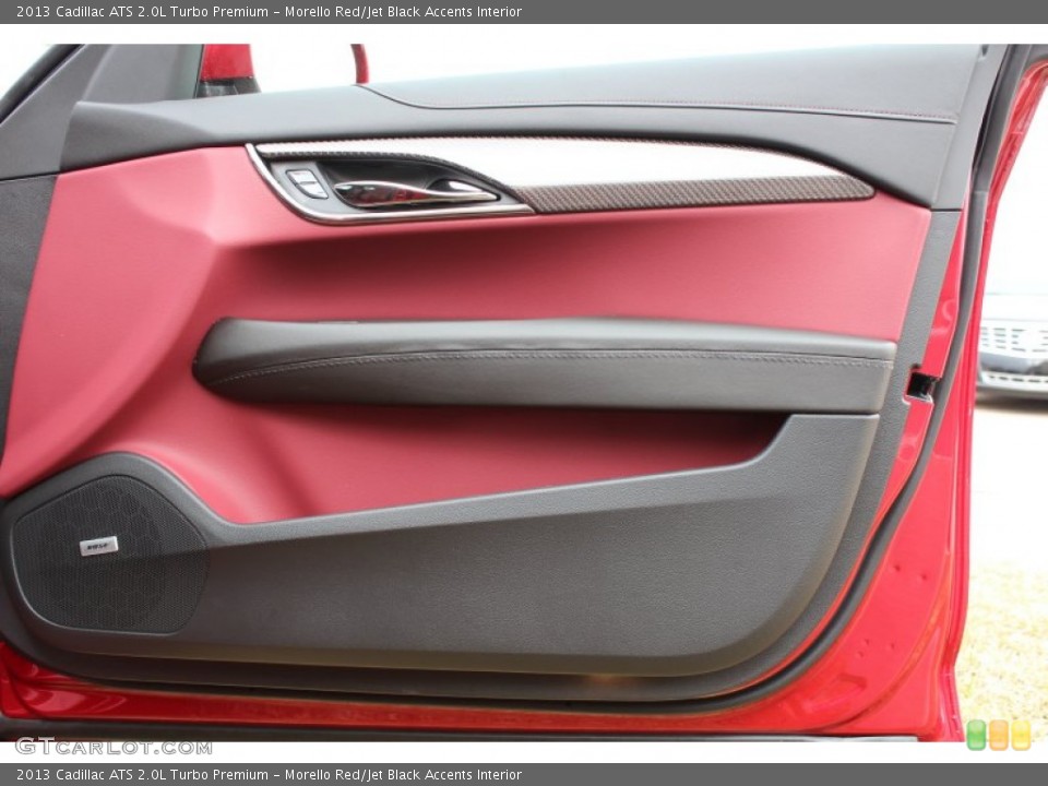 Morello Red/Jet Black Accents Interior Door Panel for the 2013 Cadillac ATS 2.0L Turbo Premium #77597202