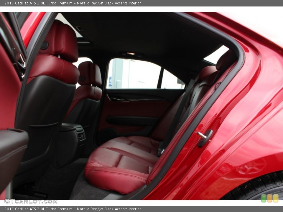 Morello Red/Jet Black Accents Interior Rear Seat for the 2013 Cadillac ATS 2.0L Turbo Premium #77597285