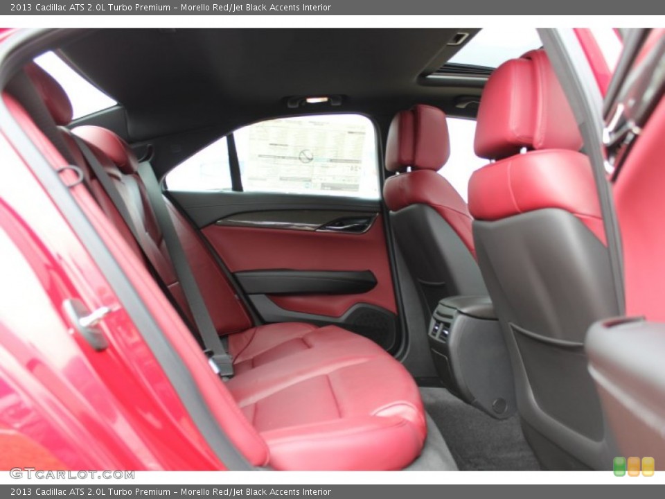 Morello Red/Jet Black Accents Interior Rear Seat for the 2013 Cadillac ATS 2.0L Turbo Premium #77597326