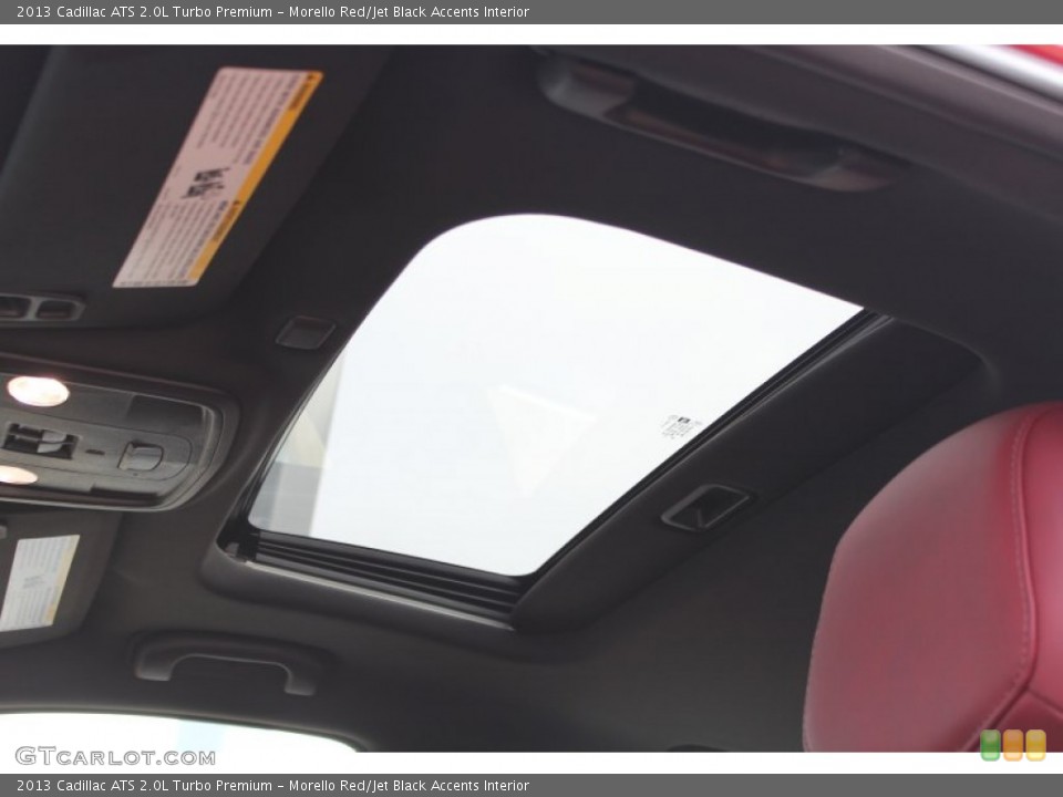 Morello Red/Jet Black Accents Interior Sunroof for the 2013 Cadillac ATS 2.0L Turbo Premium #77597388
