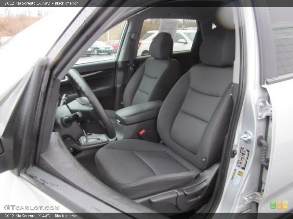 Black Interior Front Seat for the 2012 Kia Sorento LX AWD #77599010