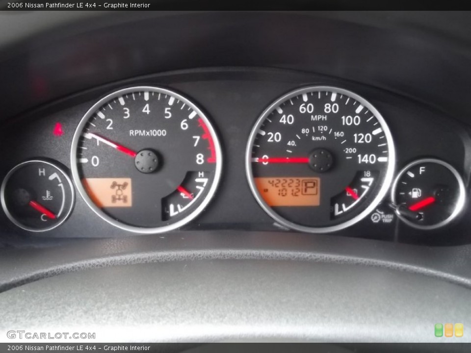 Graphite Interior Gauges for the 2006 Nissan Pathfinder LE 4x4 #77599839