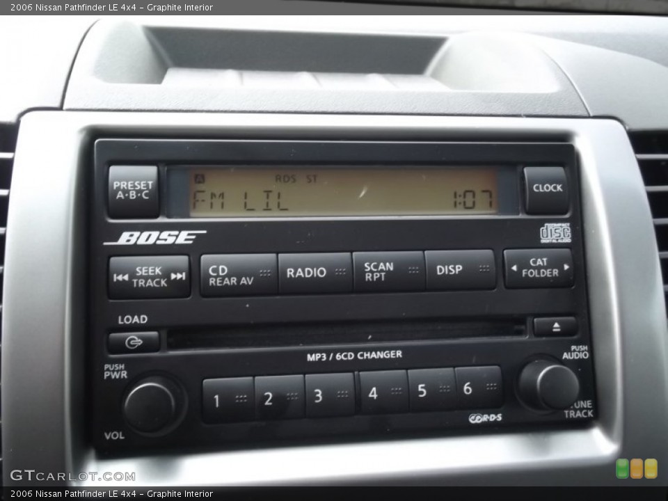 Graphite Interior Audio System for the 2006 Nissan Pathfinder LE 4x4 #77599905