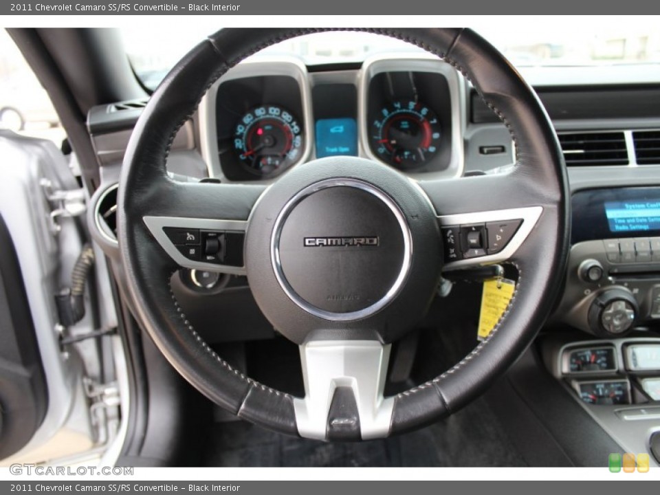 Black Interior Steering Wheel for the 2011 Chevrolet Camaro SS/RS Convertible #77599983