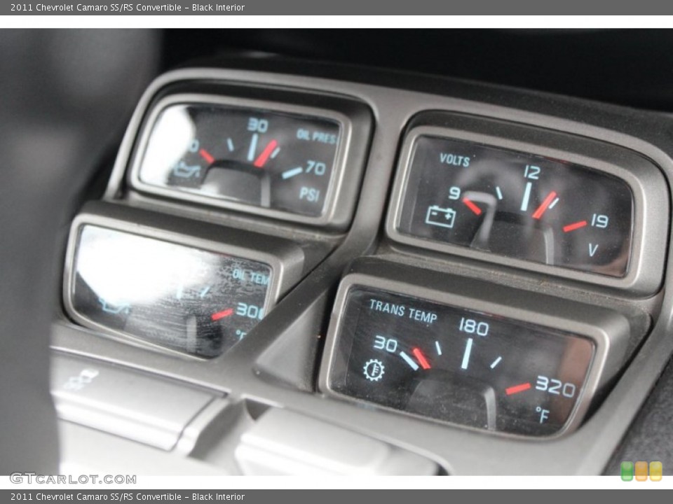 Black Interior Gauges for the 2011 Chevrolet Camaro SS/RS Convertible #77600142